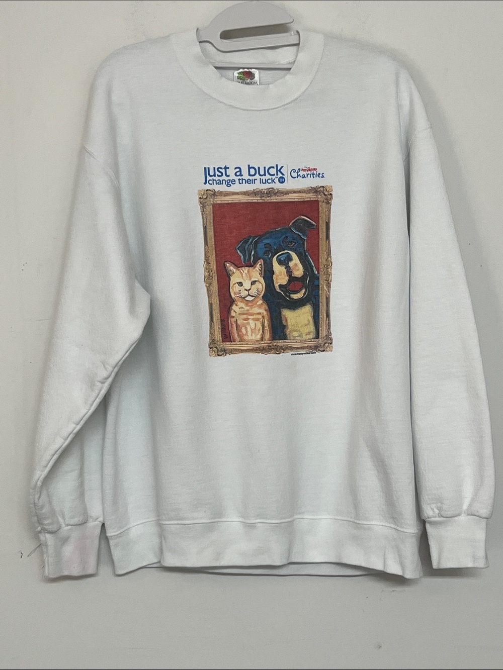 🌞 Fruit of the Loom White Tag with Colorful Fruit Logo men size L